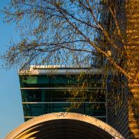 Lake Ontario Hall in fall sunset